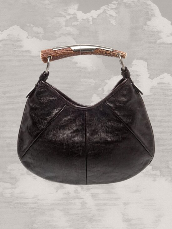 Yves Saint Laurent Handbags - YSL Yves Saint Laurent Rive Gauche Mombasa Small Horn Bag Handbag Y2K